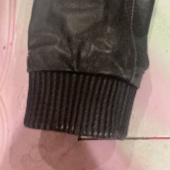 Mango Genuine Leather Collection Womens Size XS Black Moto Jacket - Picture 3 of 6